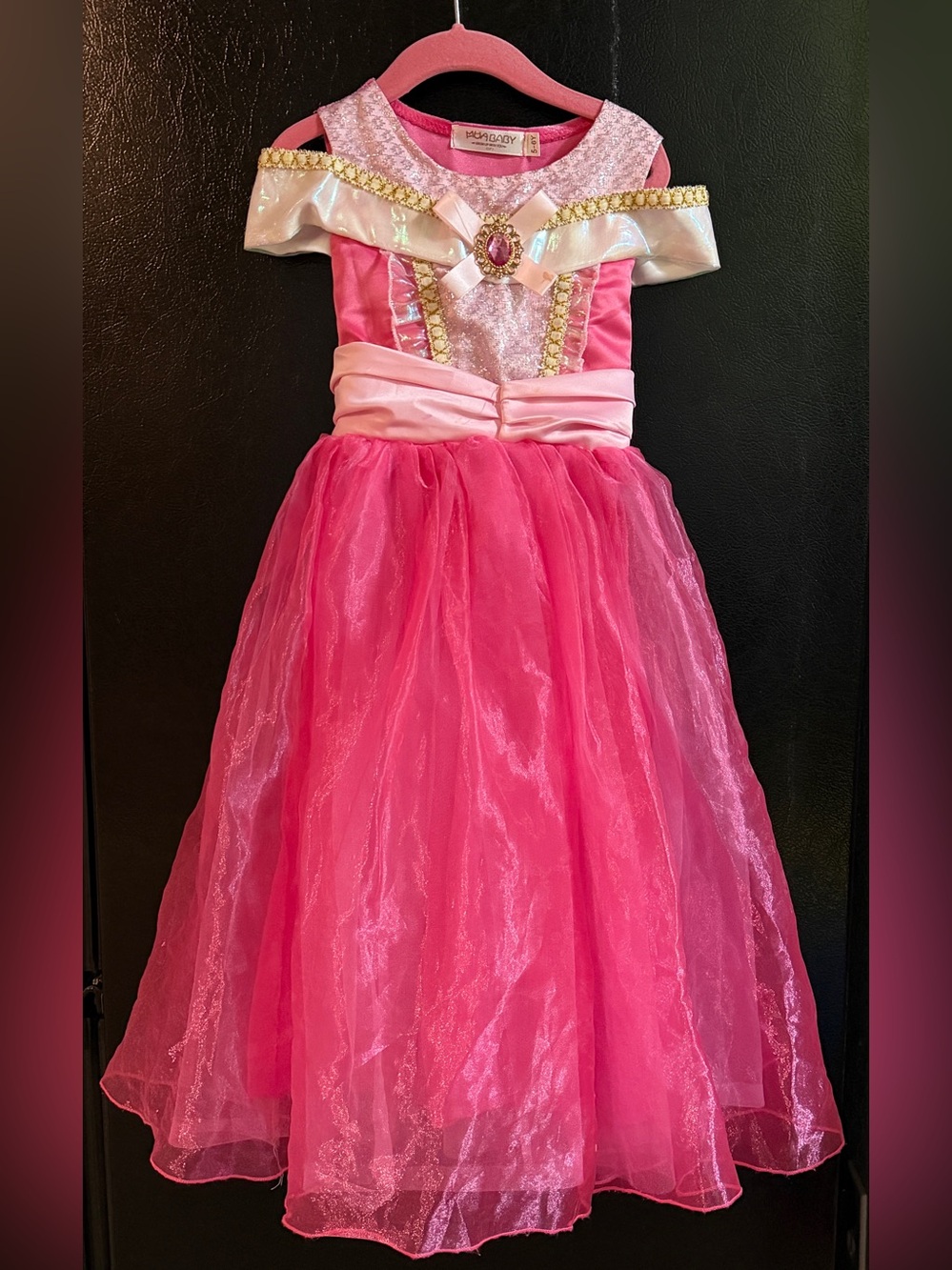 MUABABY Princess Aurora / Sleeping Beauty Inspired Costume Gown age 5-6 yr